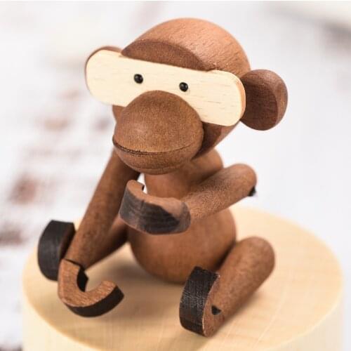 Ammoon Wooden Music Box with Cute Figurine Home Decor Crafts Musical Gift for Birthday Christmas Valentines Day