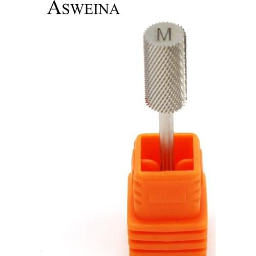 ASWEINA Best Quality M Barrel Sliver Tungsten Carbide Nail Drill Bits Electric Manicure Machine Milling Cutter Nail Accessory
