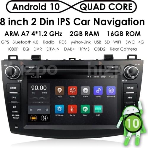 Android Car Radio Player DVD for Mazda 3 2010 2011 2012 2013 IPS Screen GPS SD Stereo Multimedia Video Player USB WIFI