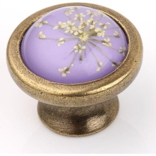 Baoblaze Novelty Vintage Cabinet Door Drawer Bin Handle Pull Knob Hardware -Small Flowers for Kitchen Living Room Bedroom Decor