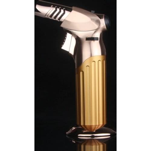 BBQ Kitchen Torch Lighter Outdoor Turbo Pipe Gas Metal Lighter Butane Spray Gun Cigar Cigarette Windproof 1300 C Nozzle Fire