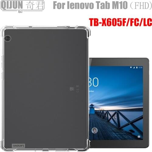 Tablet case for Lenovo Tab M10 FHD REL 10.1" Silicone soft shell TPU Airbag cover Transparent protection bag for TB-X605 FC LC