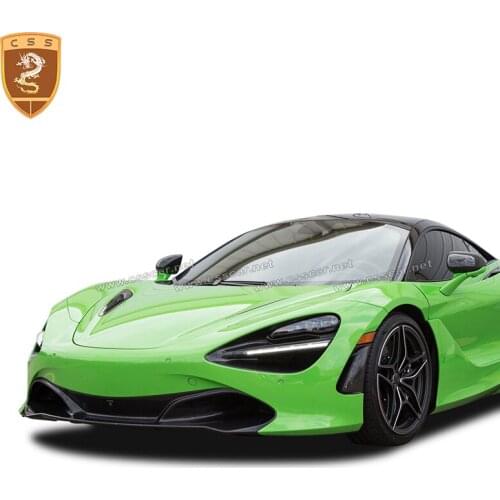 CSSCAR Dry Carbon Fiber Front Bumper Lower Air Intake for 2017 McLaren 720s OEM Style Front Bumper Air Vents Car Decoration