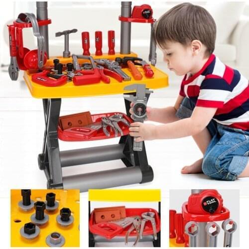 Kids Toolbox Kit Educational Toys Simulation Repair Tools Toys Drill Plastic Game Engineering Pretend Play Toys Gifts For Boy