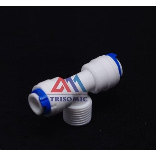 Double 1/4" quick fitting ,1/4" male, Type T quick connection RO Water Connector Aquarium Water Filter Reverse Osmosis System