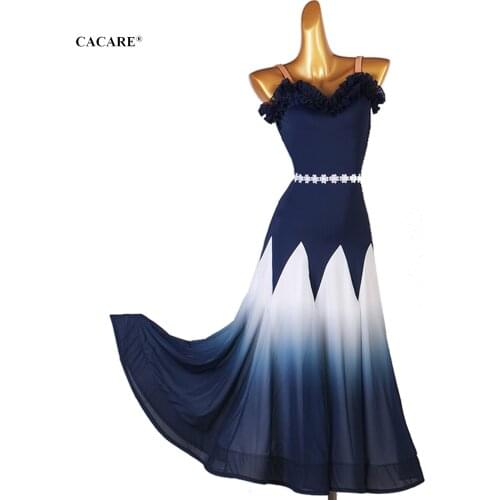 Elegant Ballroom Dress Dance Competition Dresses Standard Tango Waltz Modern Costume Women Flamenco Customize D1040 Big Hem