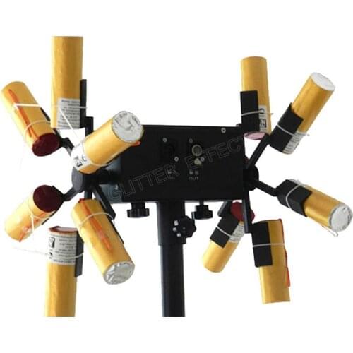 ELT02R double wheel remote control stage spinning rotate cold fountain fireworks machine for party