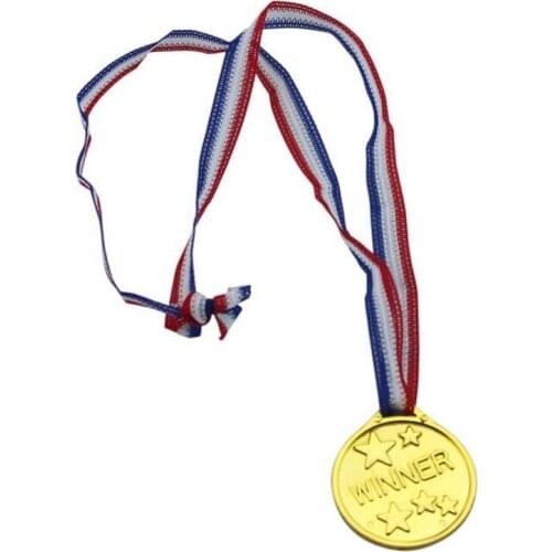 Simulation Kids Gold Plastic Winners Medals Game Winner Award Gift Toys Birthday Party Favors Christmas Halloween