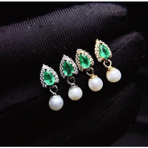 Emerald Earring 925 Sterling Silver Gemstone Fine Jewelry Best Party Gift for Mom Wife