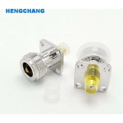 N type to SMA Female RF Coaxial conversion connector with 17.5mm Flange mount 5pcs
