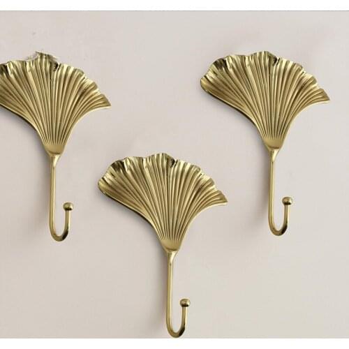 Copper Gold Robe Clothes Hook Material Wall Mount Nail Punched Creative Deer Head Rack Key Hanger Bath Hardware Accessory