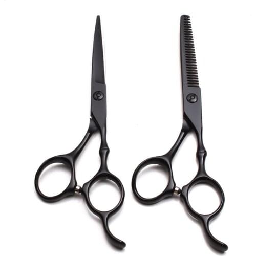 6.0" 440C Engeave Logo Straight Scissors Thinning Shears Hair Scissors Professional Hairdressing Scissors DIY Dropshipping C9030