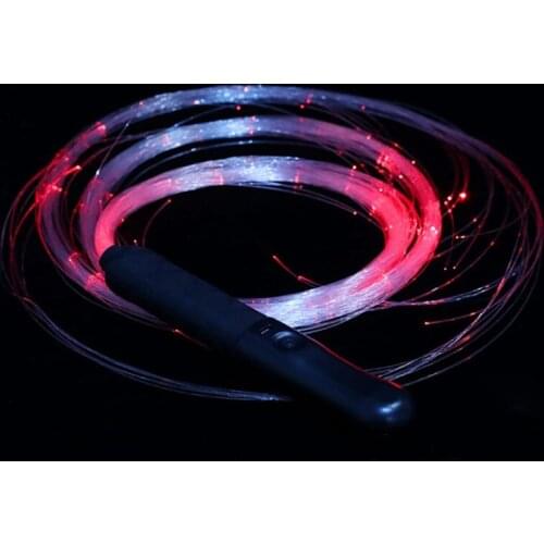 Disco Dance Whip Party Led Fiber Optic Dancing Whips Rechargeable Glowing whip Sparkle flow toy Light up 360° Swivel Rave EDM