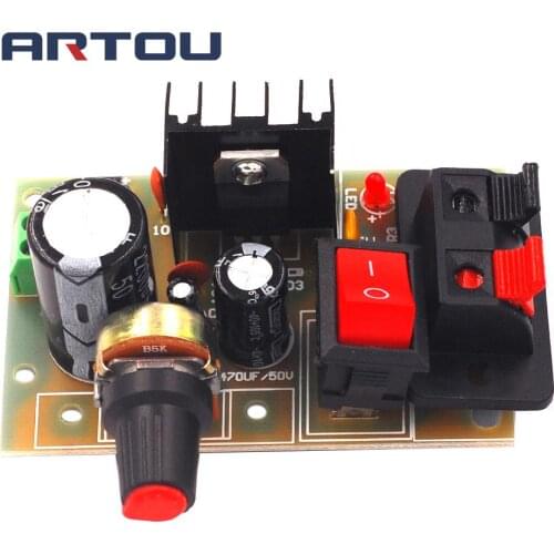 LM317 Step Down DC 5V-35V to 1.25V-30V DIY Kits AC/DC Power Supply Module PCB Board 5K Adjustable Resistor With On/Off Switch