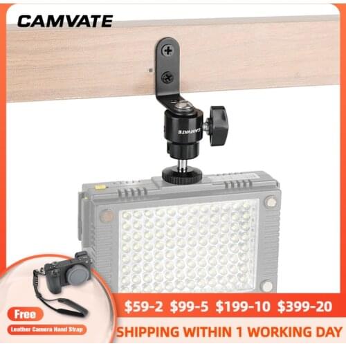 CAMVATE 360° Swivel Ball Head Support With 1/4"-20 Screw Connector + L Type Wall Mount For Surveillance /Monitor/Smartphone New