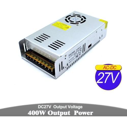 Regulated DC27V 14.8A 400W Power supply Driver Transformers 110v 220V AC DC 27V SMPS For LED Lighting Stepper Motor CNC Router