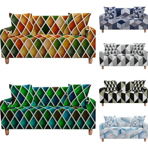 Lattice Elastic Sofa Cover Stretch 1/2/3/4 Seater Sofa Couch Slipcover for Living Room Sectional L Shaped Armchair Protector