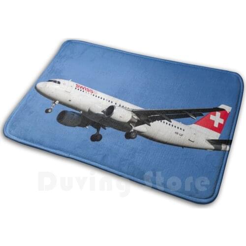 Swiss Airbus A320-214 Carpet Mat Rug Cushion Swiss Swiss Air Swiss Airbus Swiss Airbus A320 Airbus A320 A320 Swiss Jet