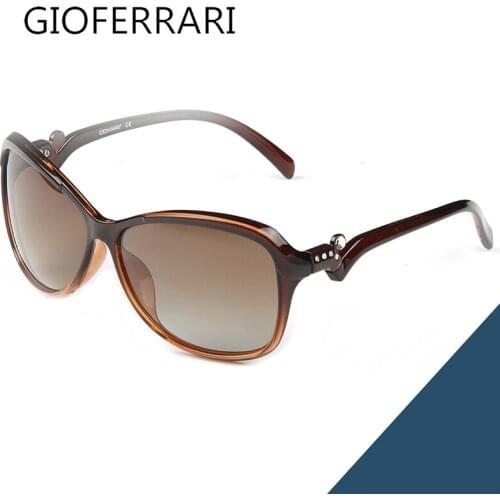 GIOFERRARI Retro Polarized Round Sunglasses Ladies Brand Design Travel Driving Beach Pool Sunglasses Ladies Fashion 2021