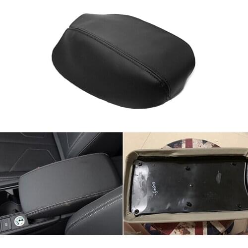 Car styling Microfiber Leather Interior Center Console Lid Armrest Box Cover Trim For Audi Q3 2019