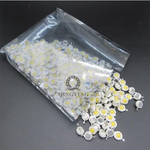 200pcs 1W 3W LED Chip High Power Lamp SMD COB Diodes Warm Cold White Red Green Blue Yellow Full Spectrum Plant Grow Light Beads