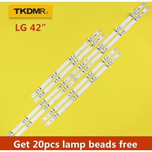 TKDMR LED Backlight strip 8 Lamp For LG 42" TV INNOTEK DRT 3.0 42 6916L 1709B 1710B 1957E 1956E 6916L-1956A 6916L-1957A 42LB561V