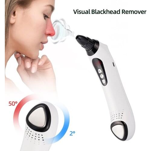 2020 New Visual Blackhead Remover Vacuum Suction Skin Care Pore Acne Pimple Removal Face Deep Pore Clean Hot Cold Massager