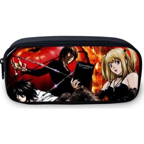 VEEVANV Cartoon Boys Pencil Case Death Note Pattern Girl School Pen Storage Pouch Fashion Men Organizer Wallet Casual Coin Purse