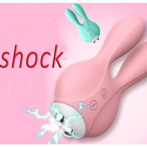 Electric shock rabbit vibrator usb chargeable powerful Sex Toys For women Clit G-Spot erotic waterproof Clitoral huge vibration