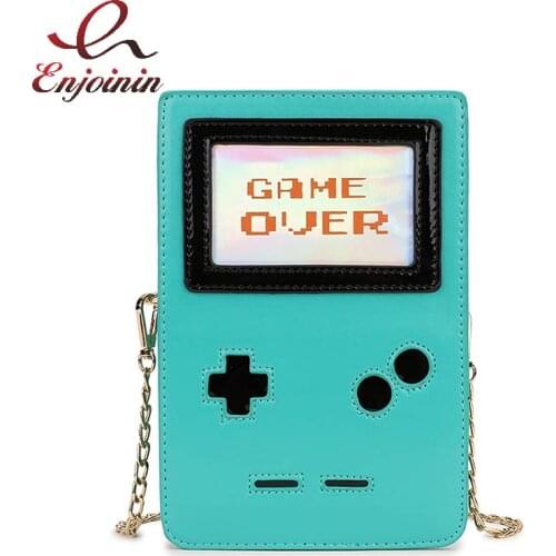 Fun Game Boy Shape Chain Crossbody Bag for Women Novelty Purses and Handbags Fashion Cartoon Shoulder Bag Kawaii Girls Clutch