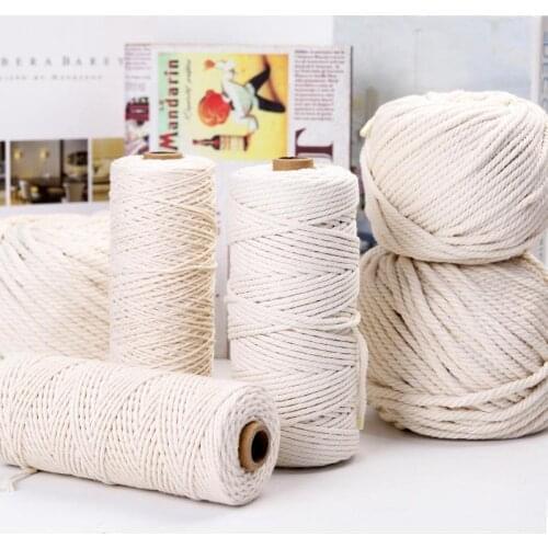 1-5mm Natural Jute Twine Rope Macrame Parachute Cords Twisted String Cotton Beige Thread DIY Home Wedding Decoration Accessories