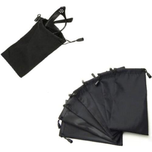 10 Pcs Soft Eyeglasses Bag Glasses Case Black Color Soft Cloth Sunglasses Bag Waterproof Leather Sunglasses Phone Pouch