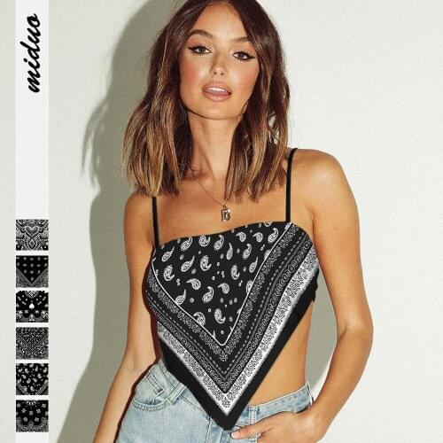 2021 summer new vest totem digital printing womens strapping open back and navel sexy super short suspender vest top