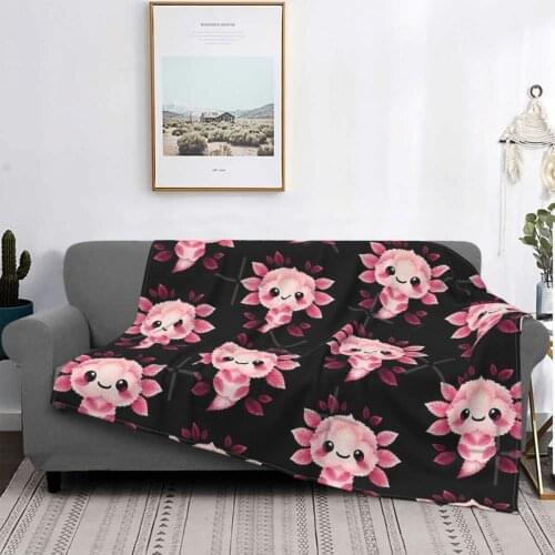 Axolotl Of Leaves Throw Blanket Electric Blankets Sweet Plaid Bed Throw Blankets For Sofas Blanket Beach Oversized