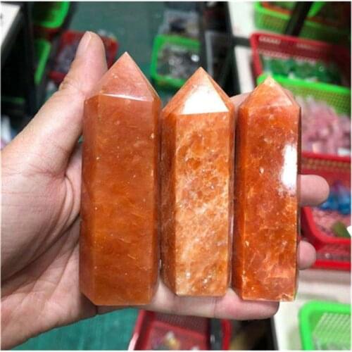 Sunstone Wand Point Natural Crystal Towers For Home Decoration