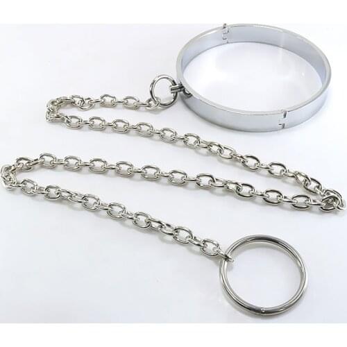 BDSM Bondage Neck Collar With Metal Chain Slave Restraints Fetish Sex Toys For Adult Erotic Games Couples bdsm torture sex tools