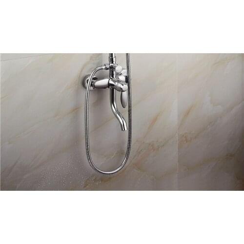 Free shipping high quality solid brass shower faucet with single lever bathroom shower faucets , DONA sanitary ware