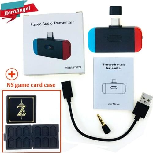 Wireless Bluetooth Audio Transmitter For Nintend Switch Headset USB-C to Bluetooth BT 3.0 Audio Converter for PS4 PC Android