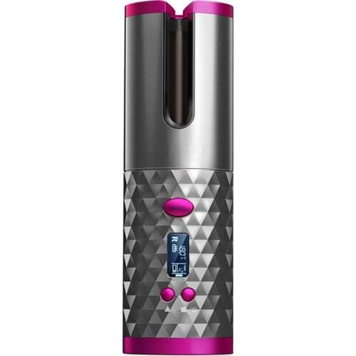 Portable Wireless Automatic Curling Iron Hair Curler USB Rechargeable for LCD Display Curly Machine