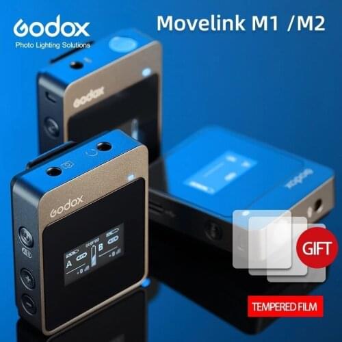 Godox MoveLink M1 M2 2.4GHz Wireless Lavalier Microphone for DSLR Cameras Camcorders Smartphones, and Tablets for YouTube