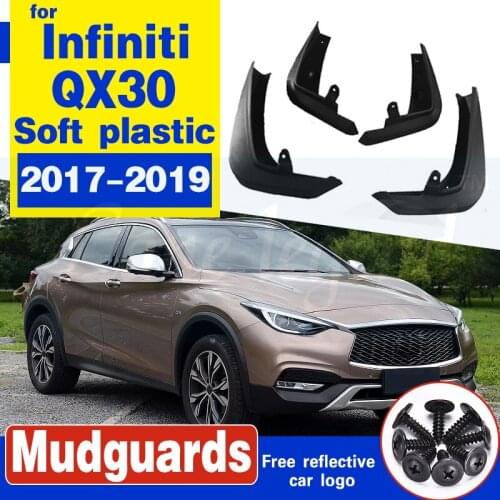 Set Molded Car Mud Flaps For Infiniti QX30 2017 2018 2019 Mudflaps Splash Guards Mud Flap Mudguards Fender Car Accessories
