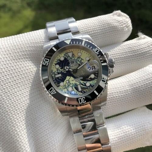 STEELDIVE 1953 Diving Watch Automatic Sapphire Crystal Watch Japan NH35 Automatic Mechanical Dive Watch 300m Magnifying Calendar