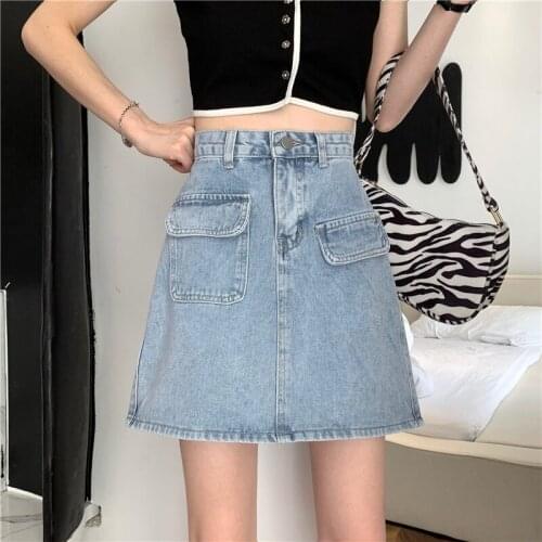 Cheap wholesale 2021 spring summer autumn new fashion casual sexy women Skirt woman female OL mini skirt denim skirt Vy3086