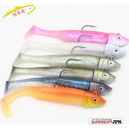 2 SET Saltwater Fishing Baits AT 30g 11.5 cm Paddle Tail Soft Lure for Rockfish Tuna Flatfish Big Fish Tips Fishing Lures