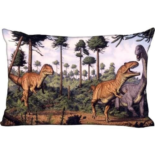 Cool Custom Pillowcase Dinosaur Style Pillow Case 35X45cm one side Rectangular Cushion Throw Case For Bedroom