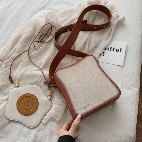 Toast Bread + Fried Egg Small Bag 2021 New Fashion Women Wild Unique Niche Shoulder Messenger Crossbody Bag
