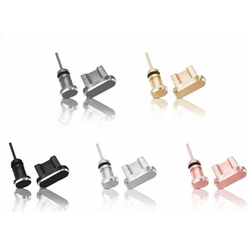 Micro Metal anti dust plug For samsung vivo oppo accessories Charge Port For Micro USB Earphone Jack Plug Phone Accessories