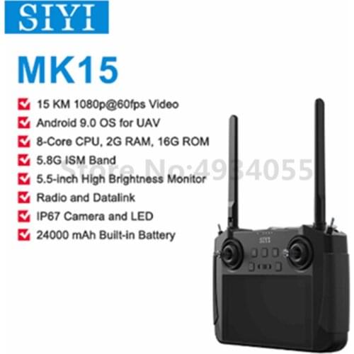 NEW SIYI MK15 remote control Mini Handheld Afstandsbediening Radio Zender1080P Video 15Km 5.8G android 9.0 2G Ram 16G Rom drone