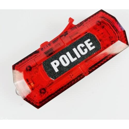 LED Full Red Multifunction Aluminum Clip Recharge Flash Warning Alarm Shoulder Police Light Build-In Battery 500M Invisable