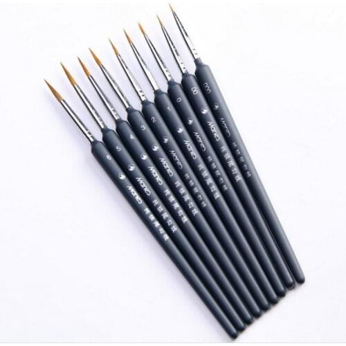 Miniature Paint Brush Set Oil Painting Supplies Professional Nylon Brush Acrylic Painting Thin Hook Line Pen Hand Painted Art